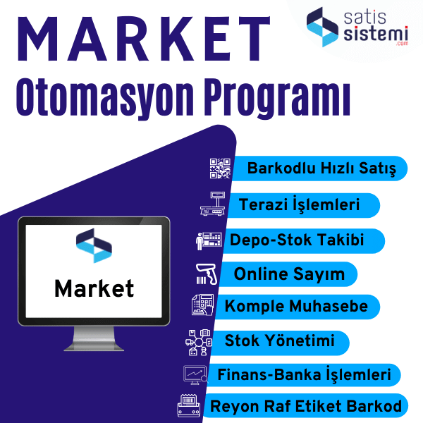 Tam Modül Market Satış SistemiMarket Barkodlu Satış Sistemi (Tam Modül)